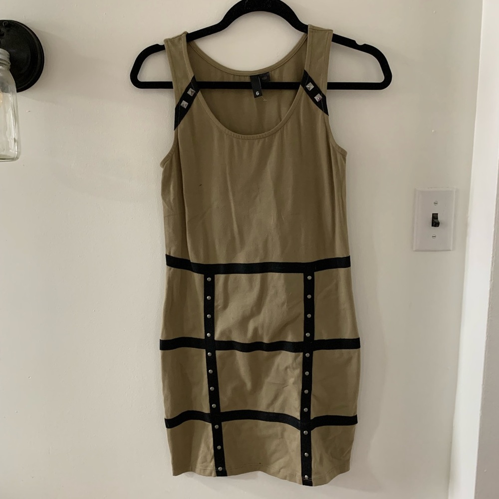 Army green bodycon dress